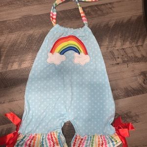 🎃Rainbow flare bottom jumpsuit